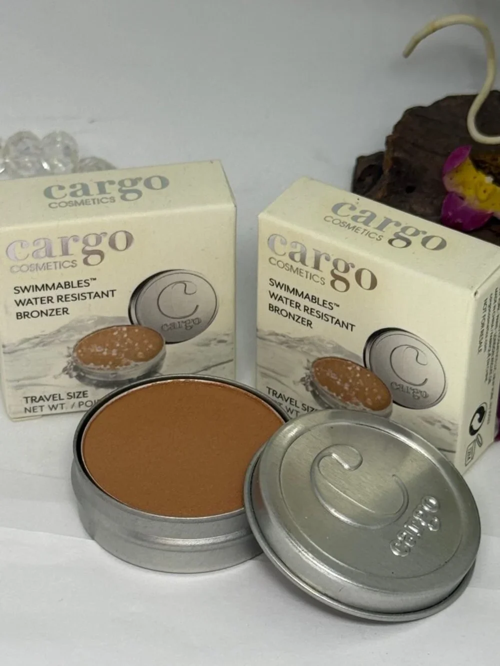 2x Cargo Cosmetics Swimmables Water Resistant Bronzer - .10 oz Travel Size - NIB